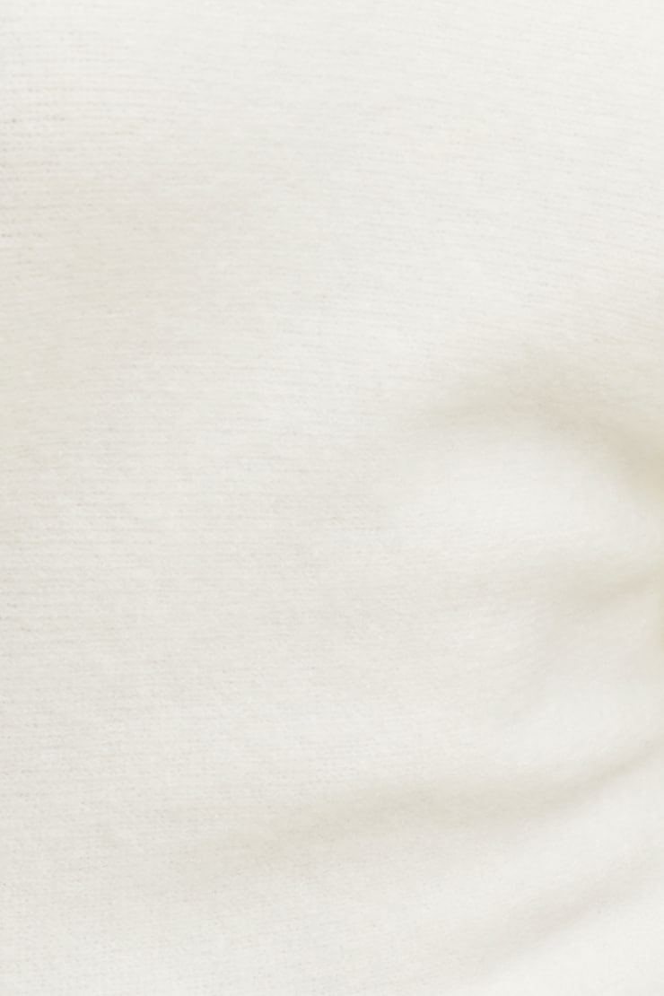 Cinched V Neck Sweater Snow White large