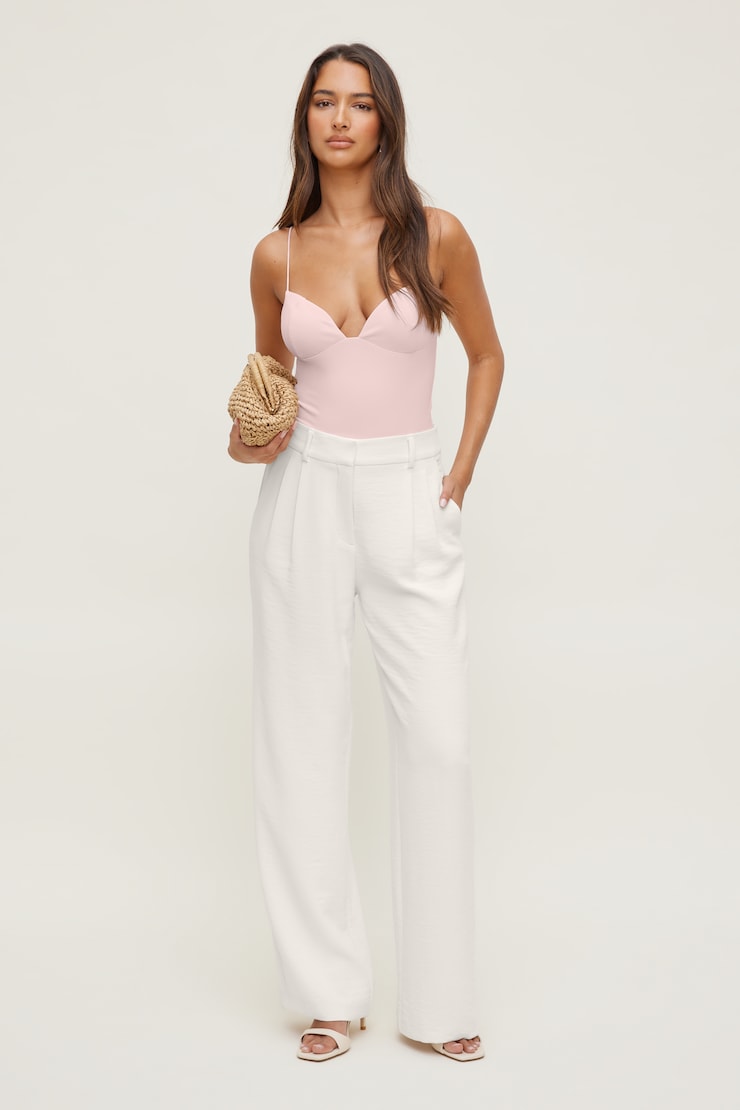 Sculpt Bustier Bodysuit Pale Lilac Pink large