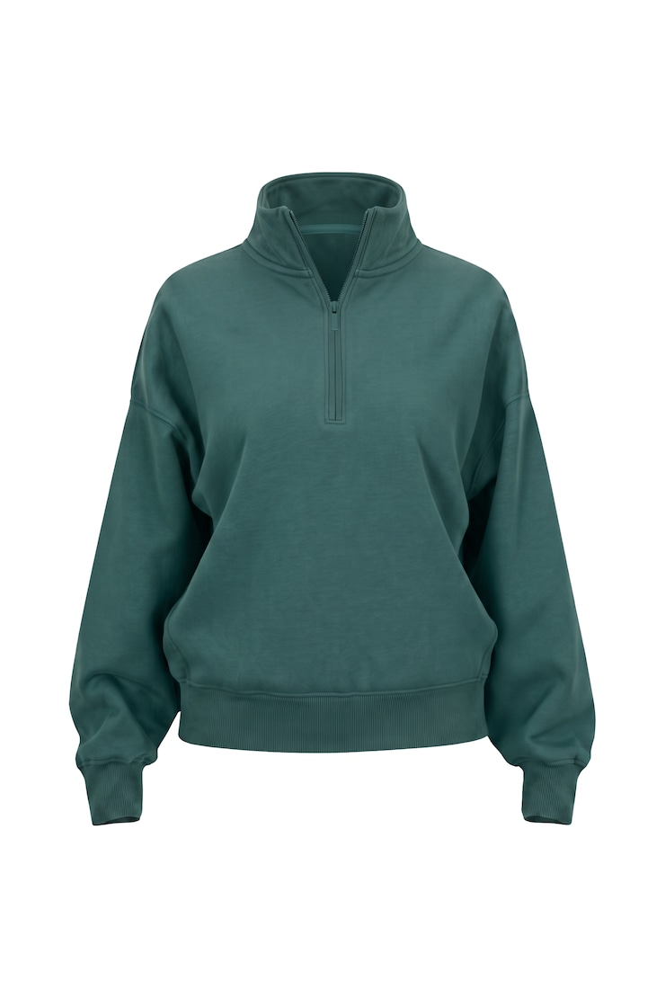UltraFleece Half Zip Sweatshirt, Teal Temptation, large