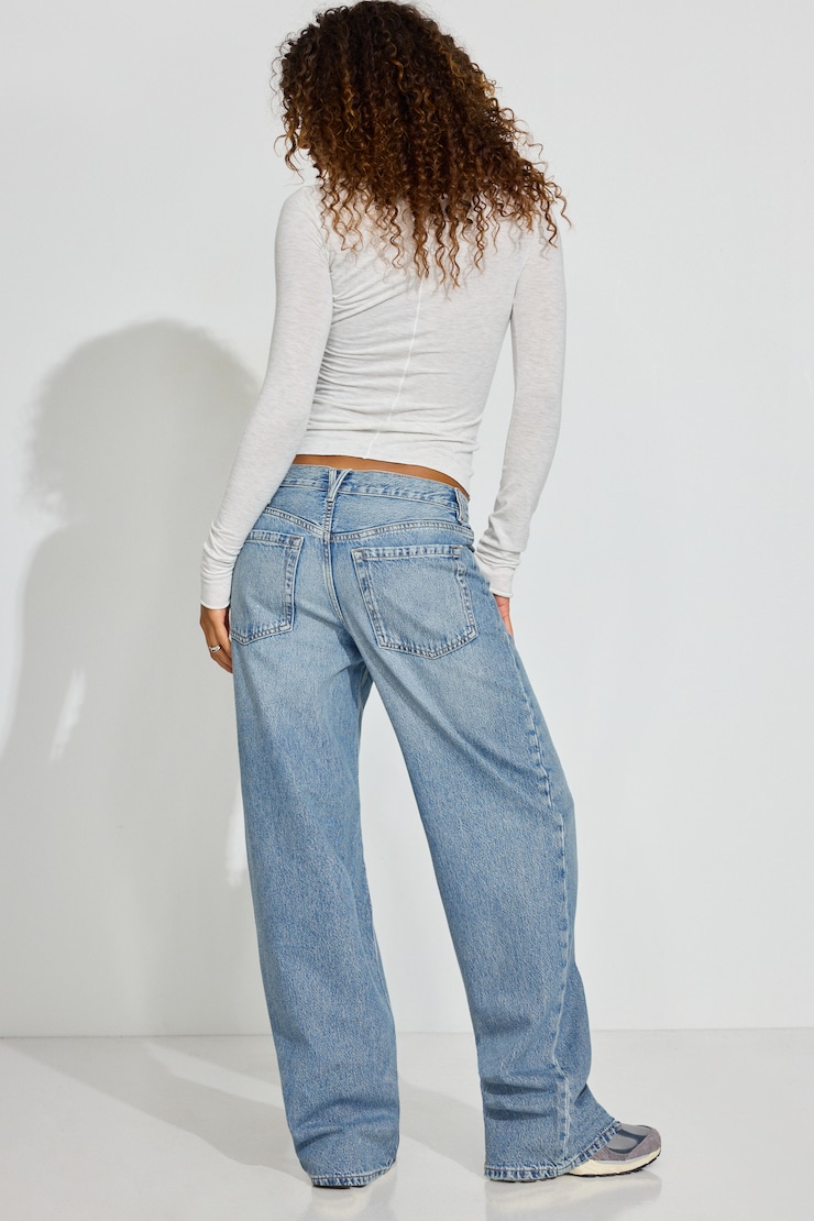 Low Rise Baggy Jeans, Penelope Blue, large