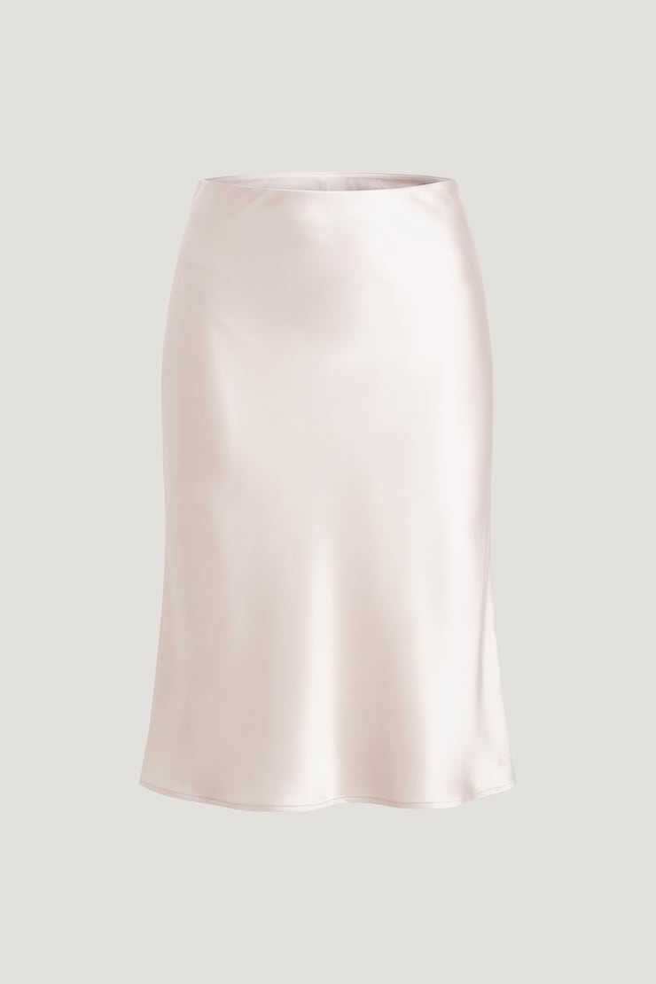 Esther Satin Midi Skirt Sea Salt Cream large