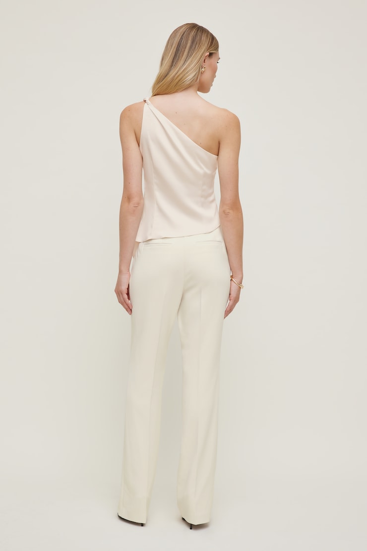 Single Shoulder Satin Top