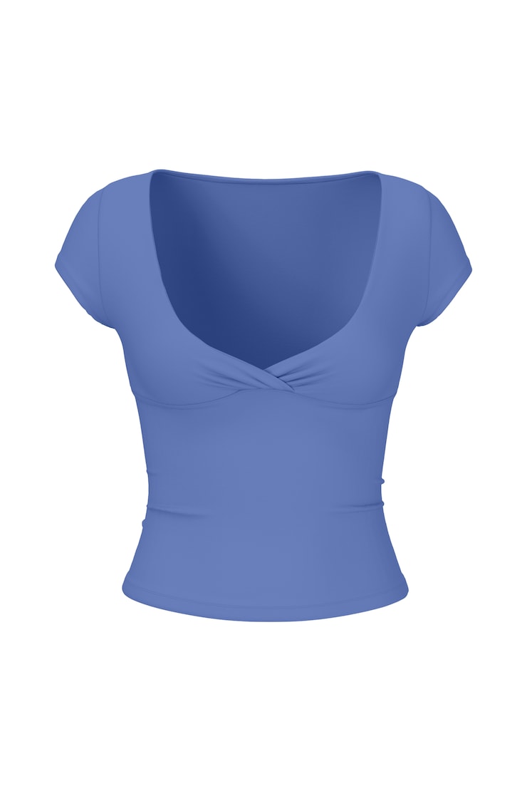 Sleek Crossover T-Shirt, Blue Blush, large