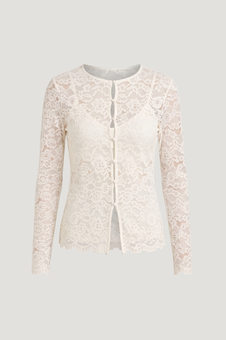 Lace Cardigan Sea Salt Cream large