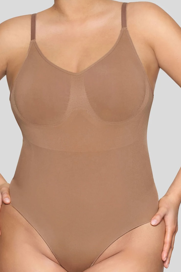 BOOMBA | Backless Sculpt Bodysuit Caramel large