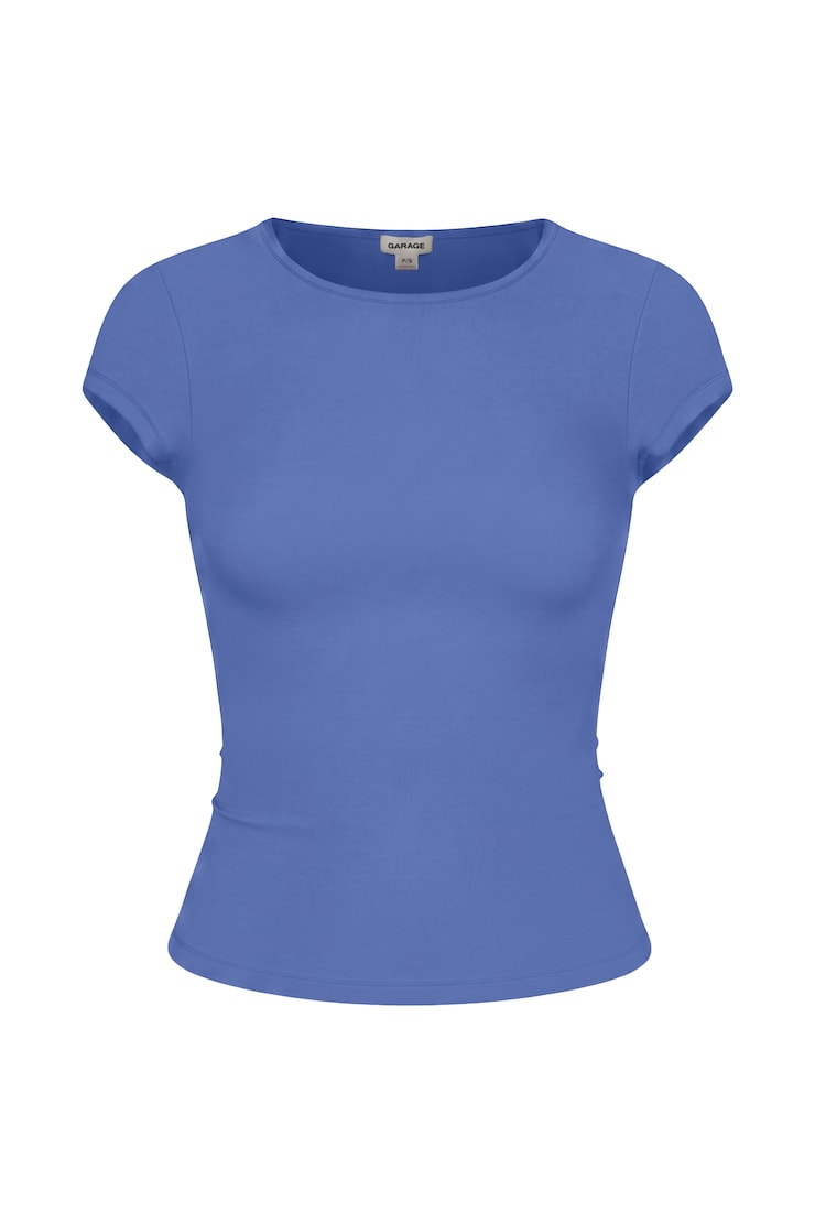 Sleek Crewneck T-Shirt, Blue Blush, large