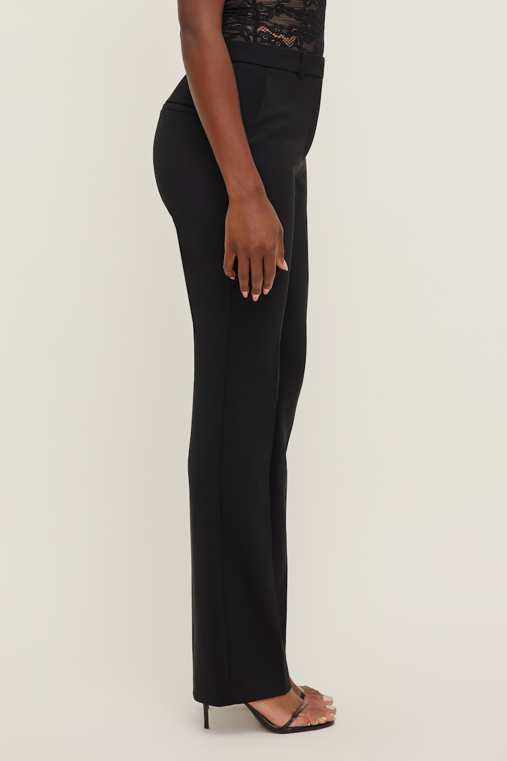High Rise Slim Straight Leg Pants