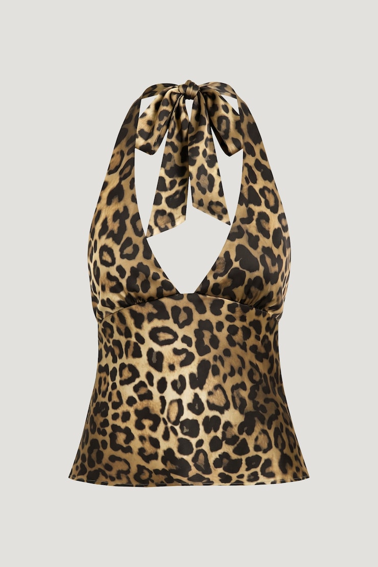 Vea Satin Halter Top