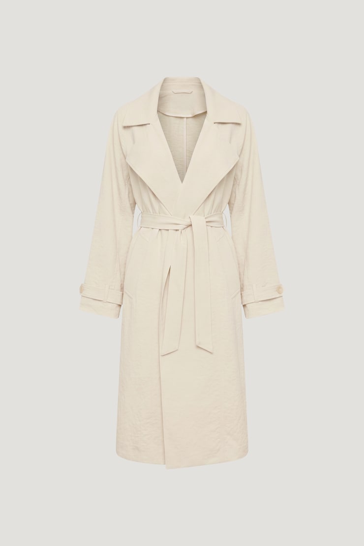 Nadia Airflow Trench Coat Polished Pearl Beige large