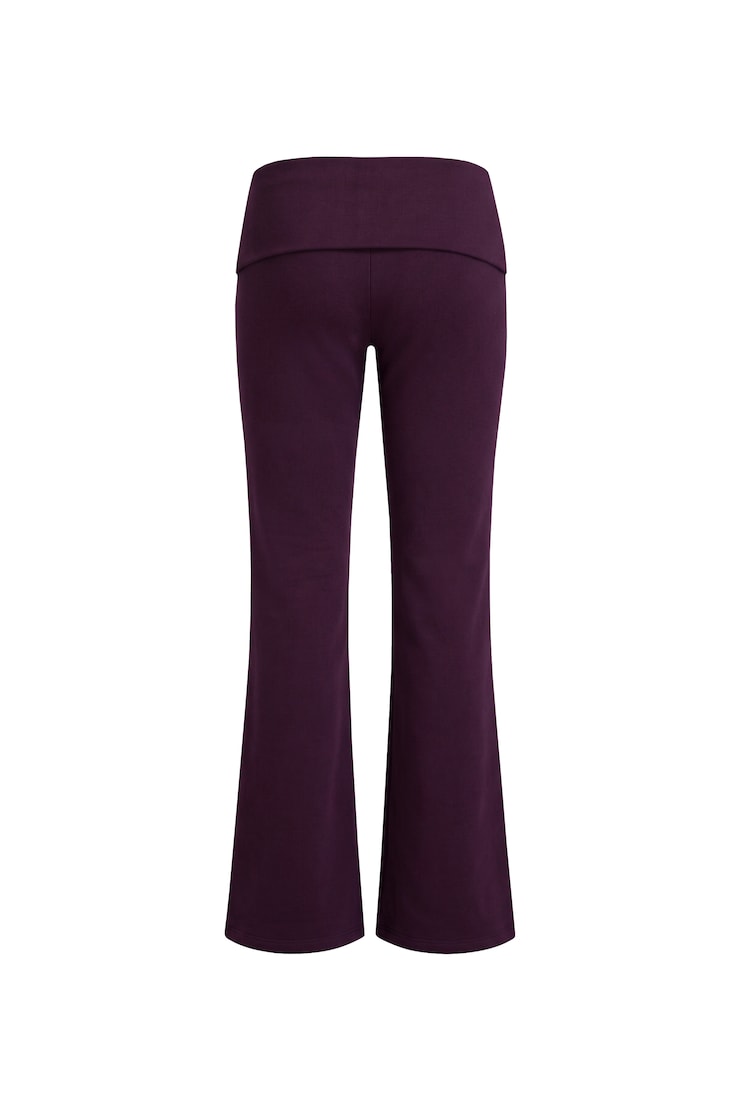 StretchTerry™ Foldover Bootcut Pants, WILD BERRY, large