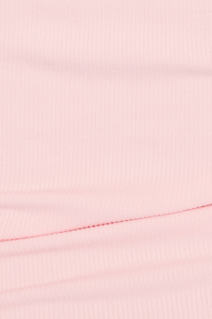 SnatchRib Crewneck Henley Long Sleeve Top, Pink, large