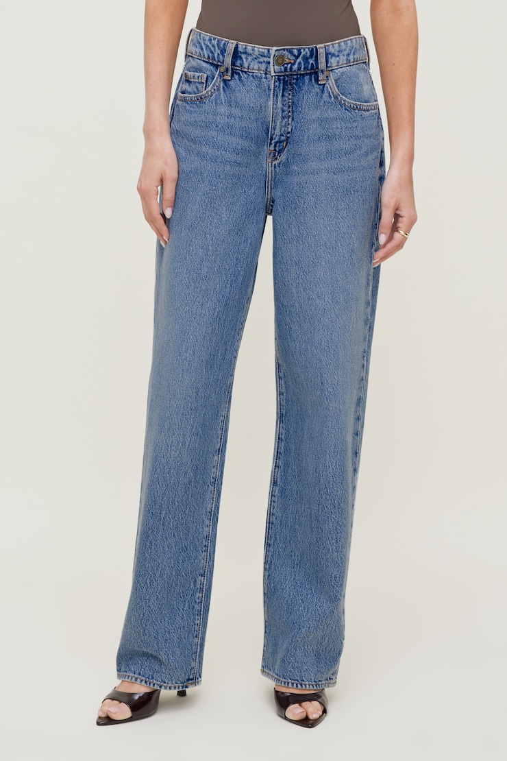 Mika Mid Rise Relaxed Straight Leg Jeans