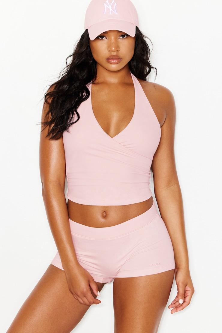 StretchTerry™ Cheeky Shorts, Pink Wink, large