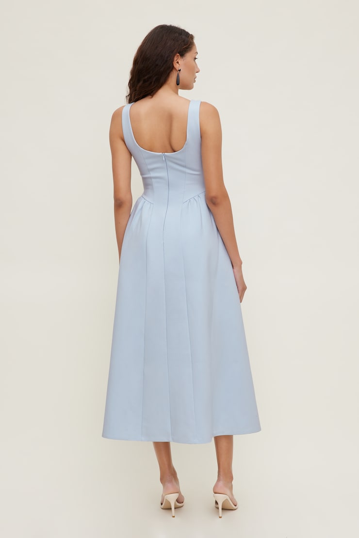 Irina Ponte Midi Dress Heather Blue large