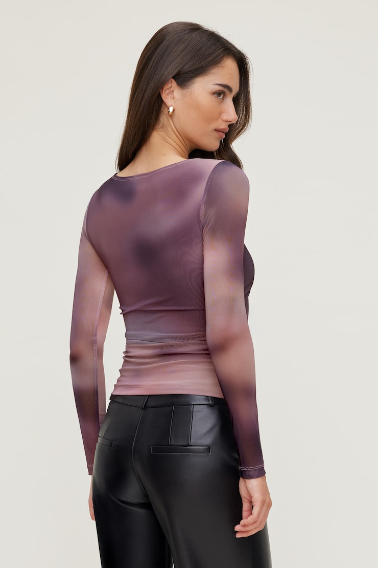 Stella Mesh Long Sleeve Top Purple Blur large
