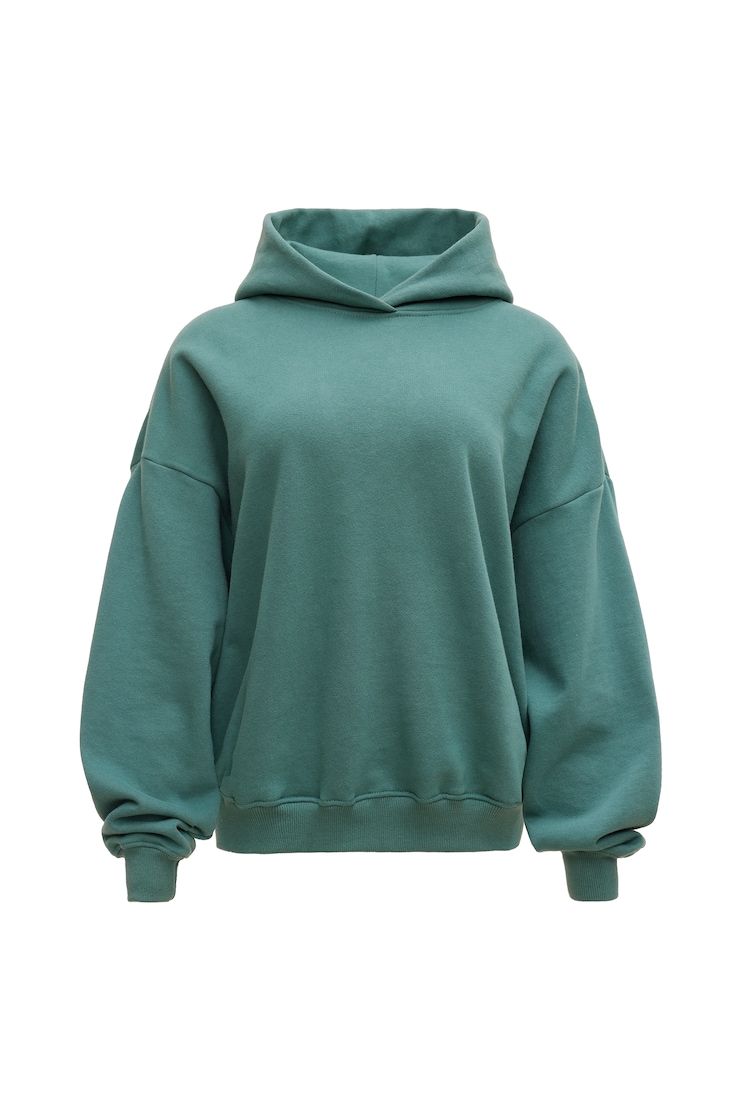 UltraFleece Hoodie, Teal Temptation with Garage Logo Art, large