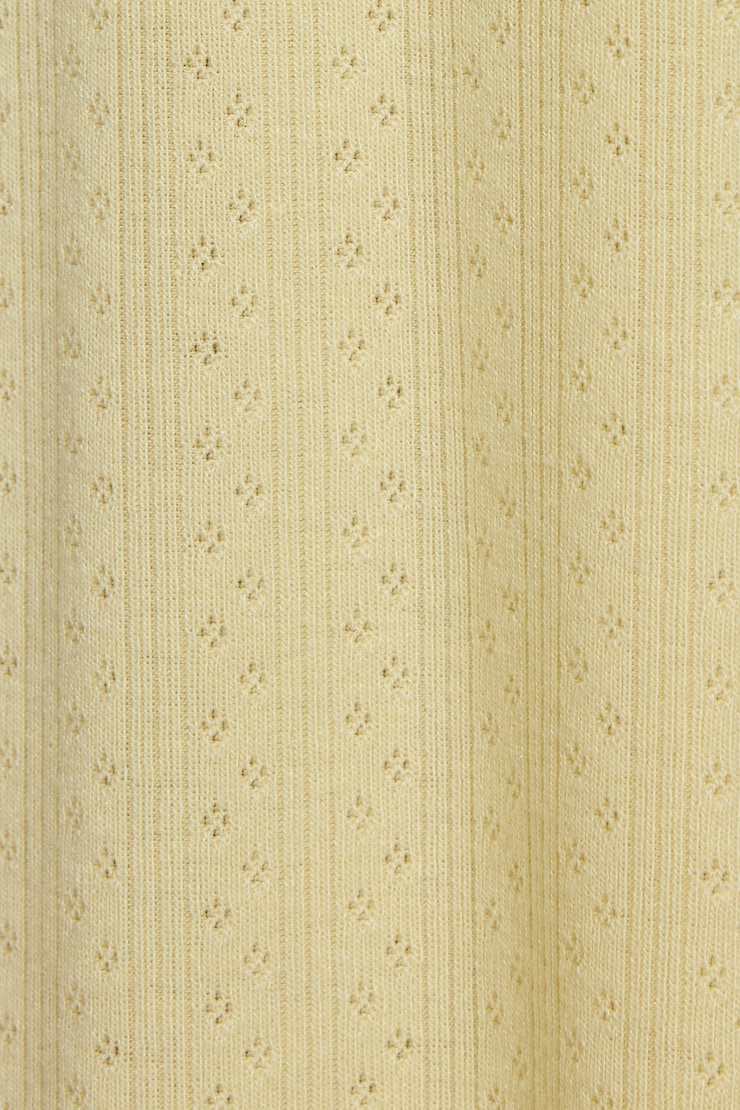 Pointelle Slouchy Pants, Anise Flower Yellow, large