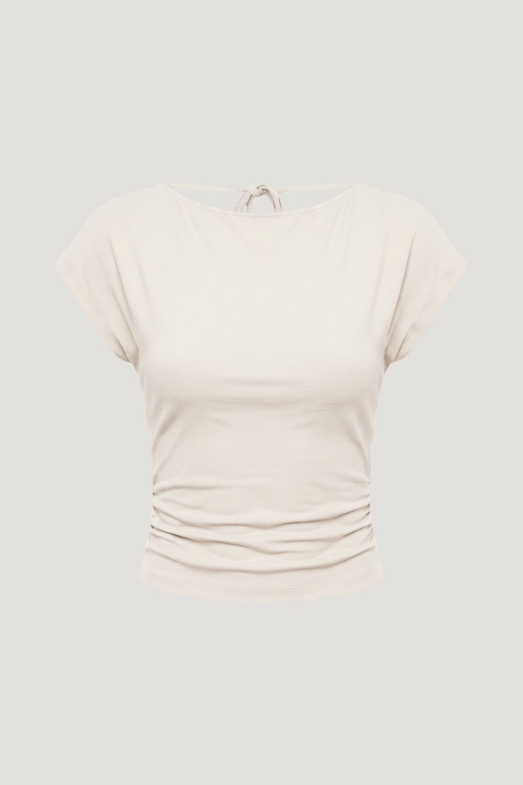 Flutter Sleeve Top Sea Salt Cream large