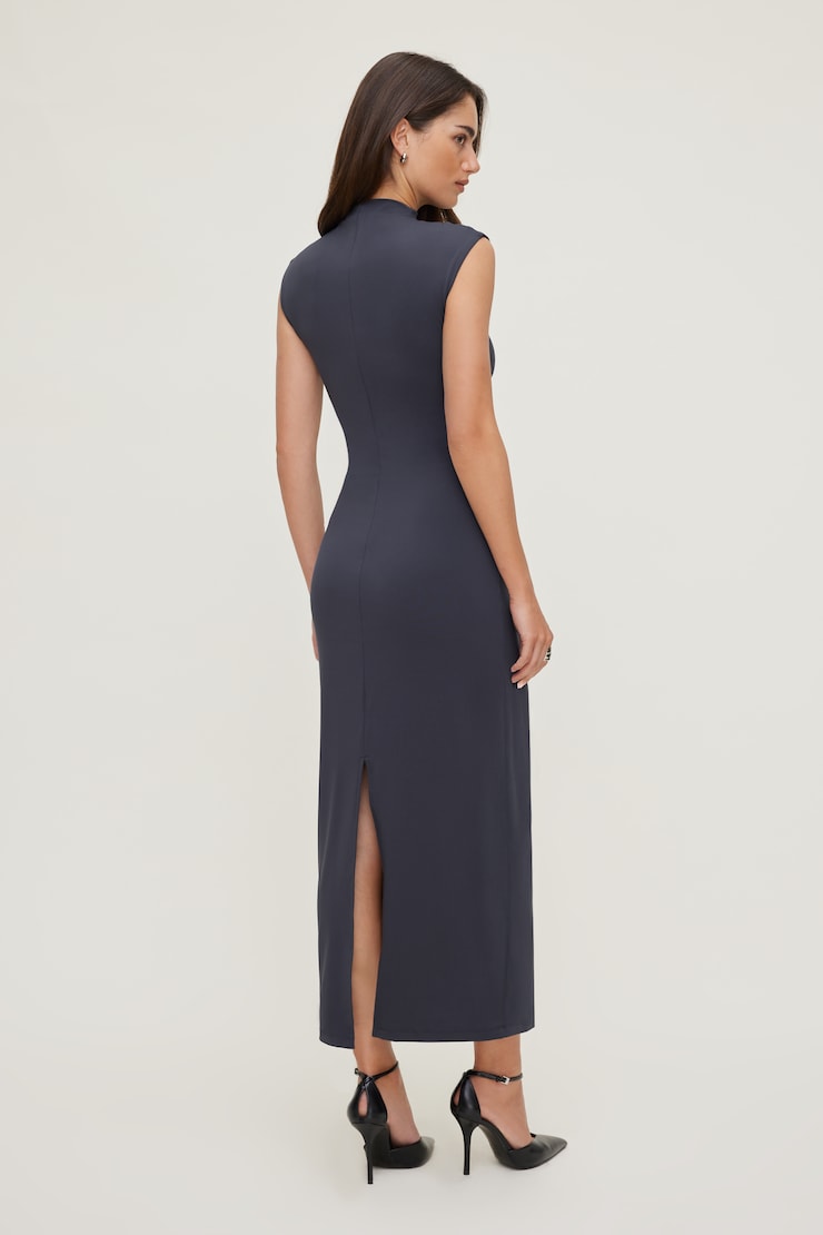Bria Sculpt Maxi Dress India Ink Grey large