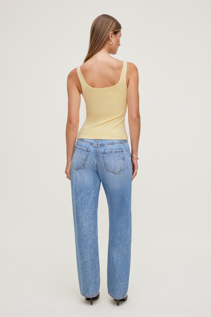 Scoop Neck Tank Top Pale Yellow large