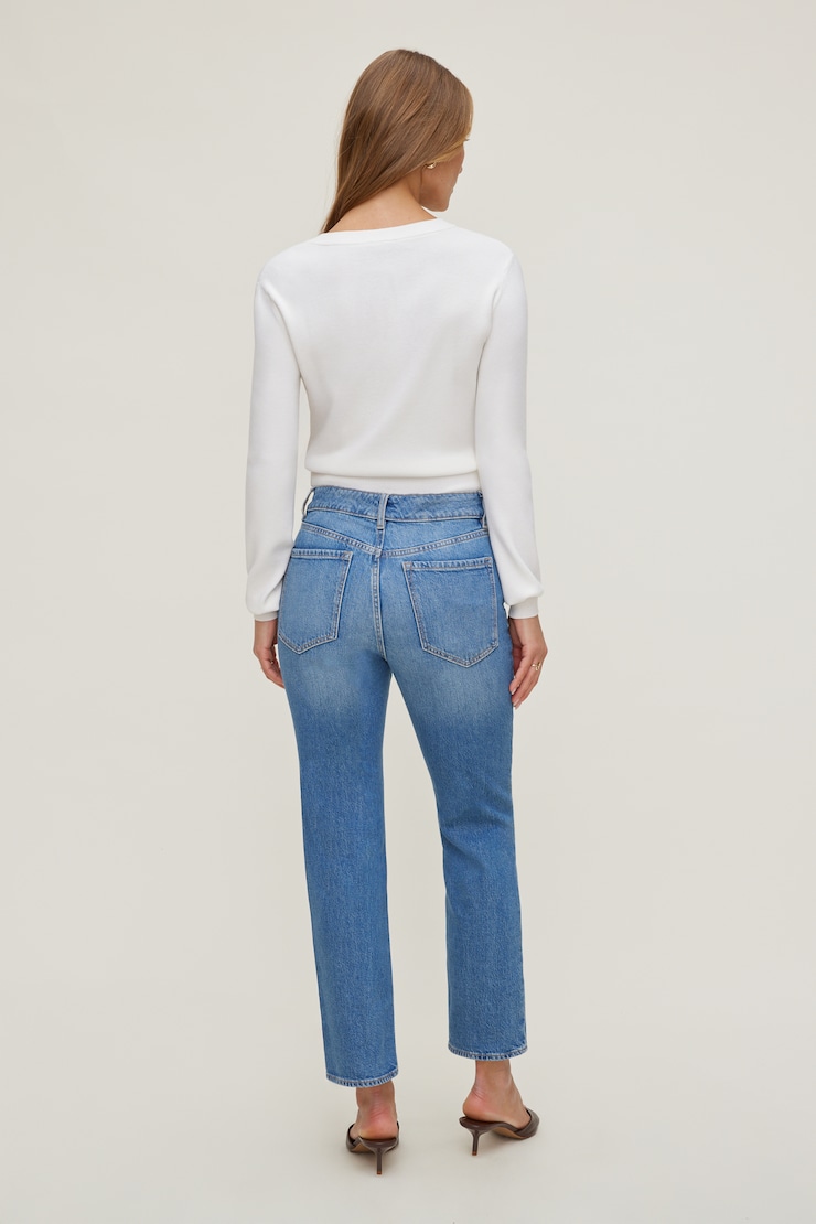 Frenchie High Rise Slim Leg Jeans Medium Indigo / Envy Blue large
