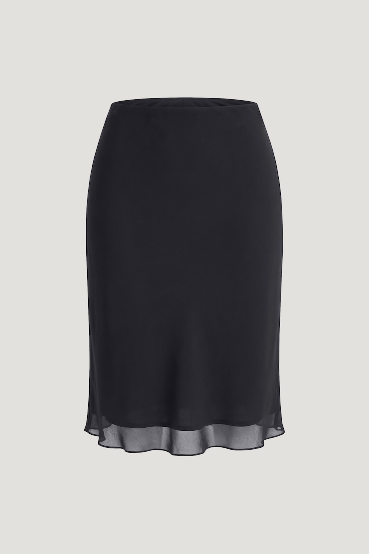 Esther Georgette Midi Skirt Deep Well Navy large