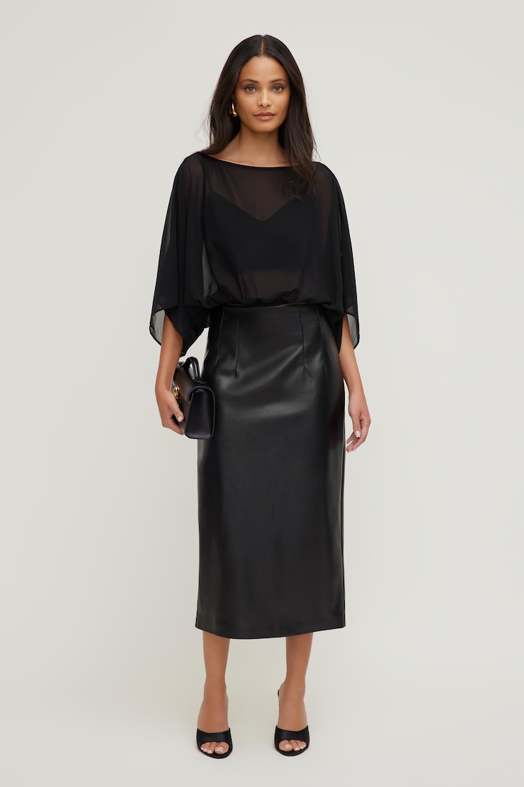 Bubble Cape Top Jet Black large