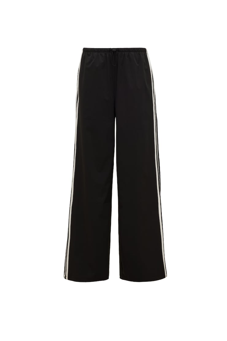 On The Go Track Pants, Jet Black/White, large