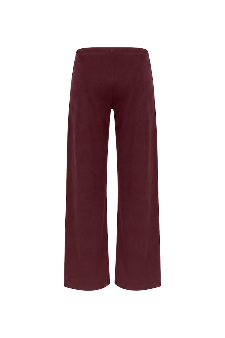 StretchTerry™ Wide Leg Pants, Burgundy Bite, large