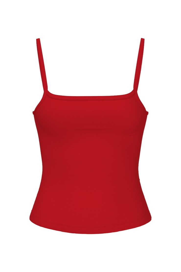 Sleek Scoop Cami Top, Scarlet Flame Red, large