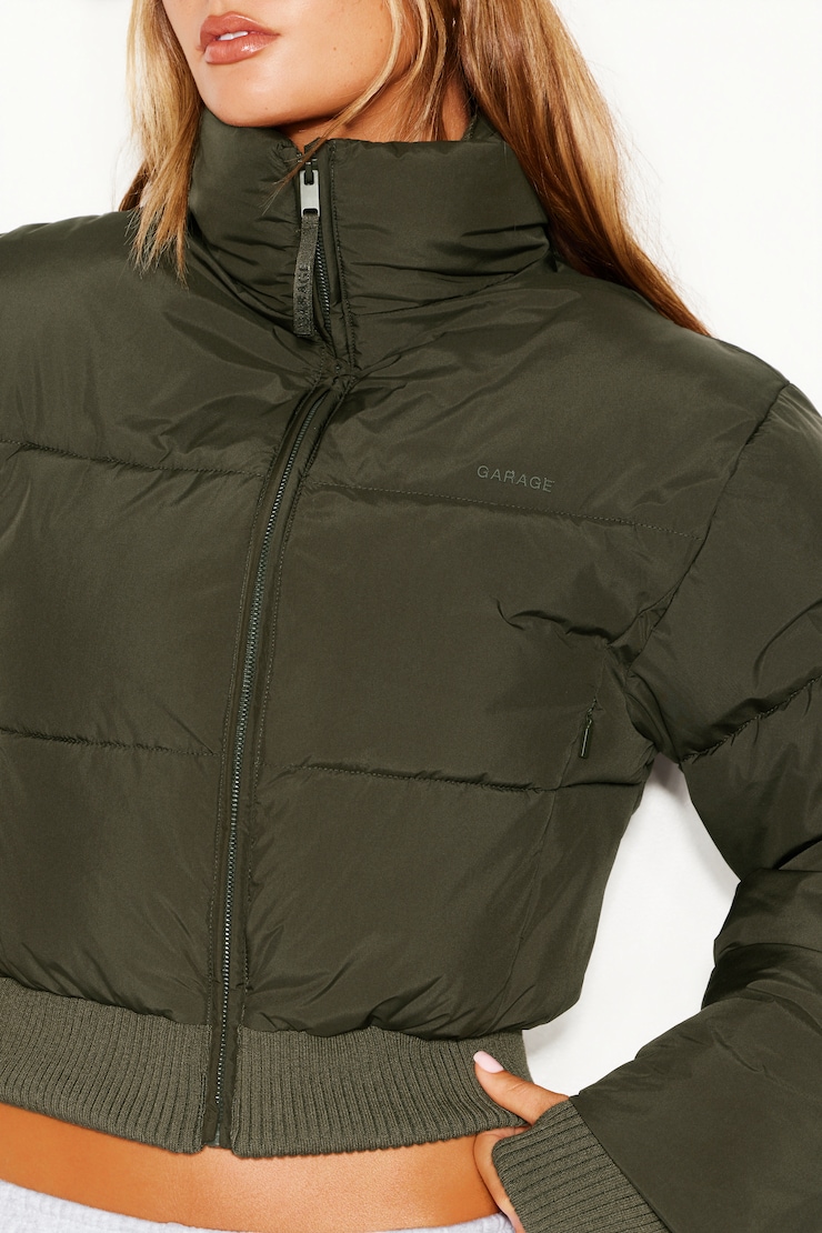 Everyday Puff Jacket, Dark Khaki, large
