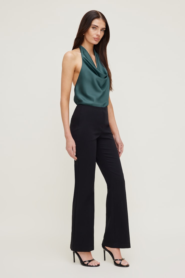 Camila Satin Blouse Atlantic Green large