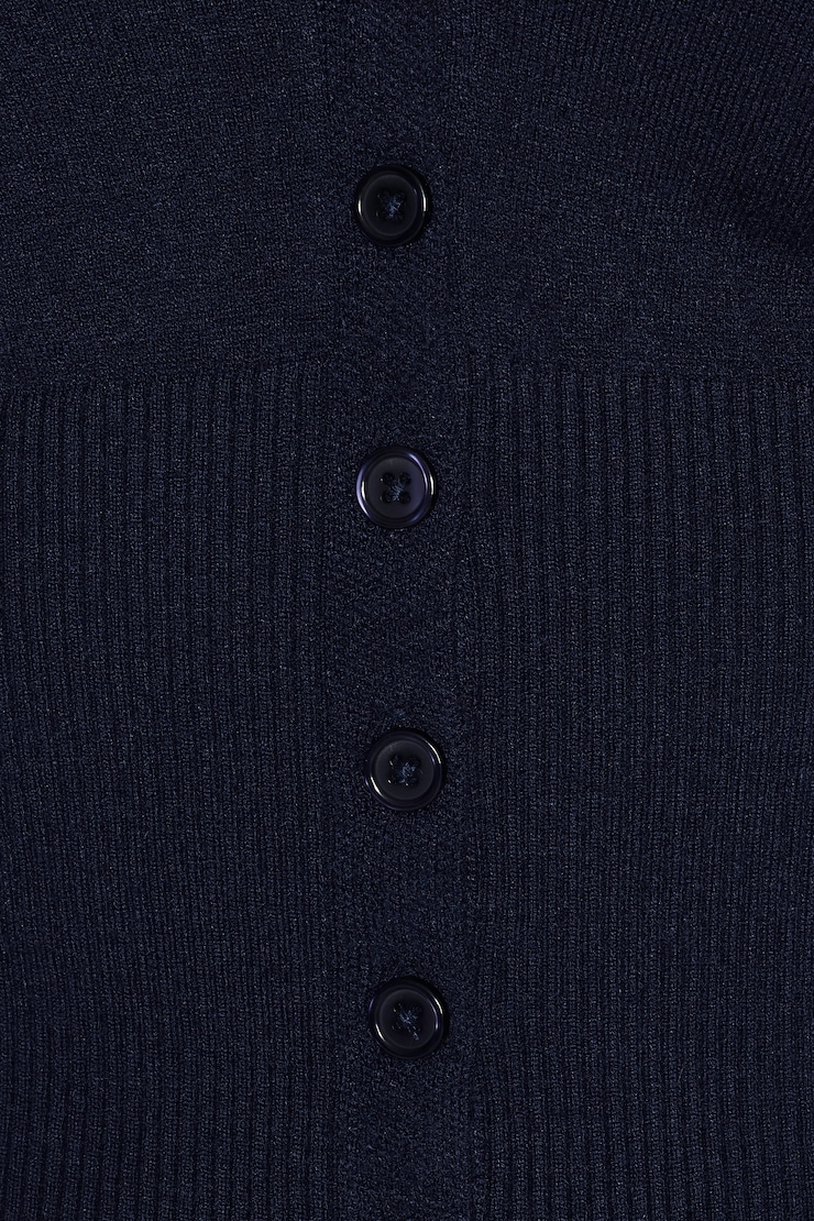 Clean Cinch Waist Cardigan, Naughty Navy Blue, large