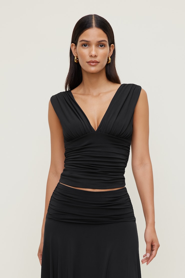 Sculpt Plunge Tank Top
