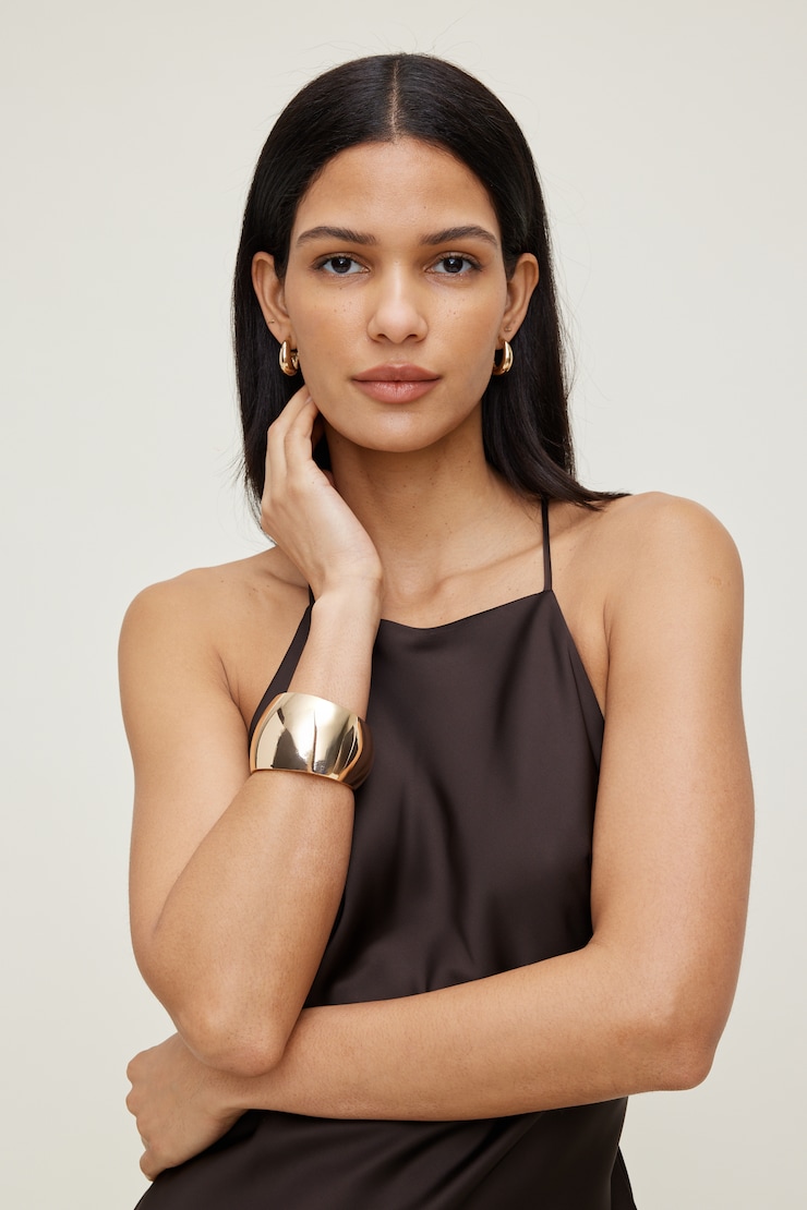 Oversized Chunky Snap Bangle Bracelet