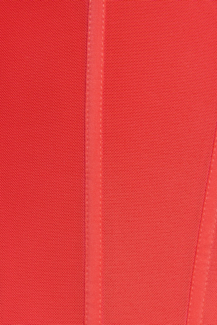 Plunge Halter Mesh Corset Top, Cayenne Orange, large