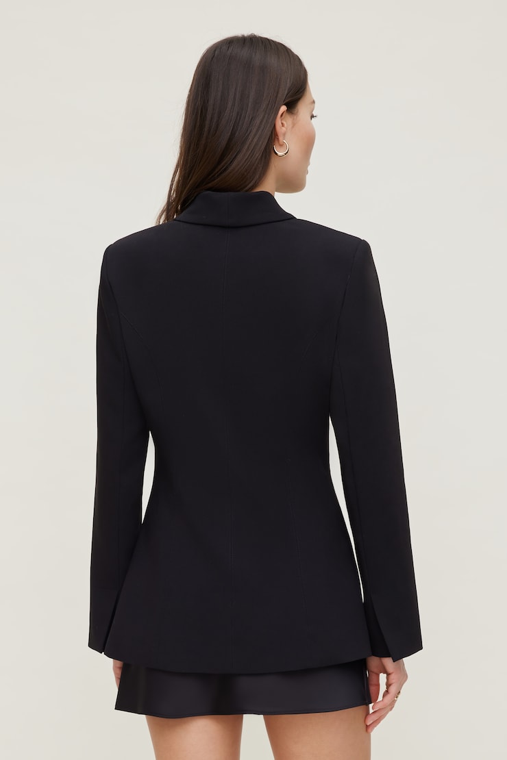Shawl Collar Blazer Jet Black large
