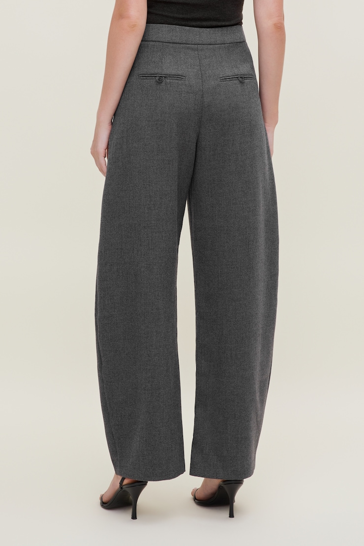 Pantalon à jambe ballon Slater Twill brossé gris large