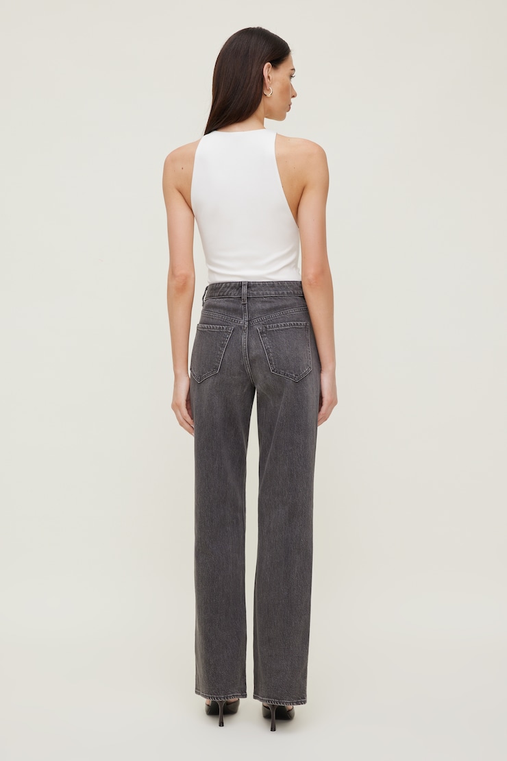 Heidi High Rise Wide Leg Jeans Medium light black / Mercury Grey large