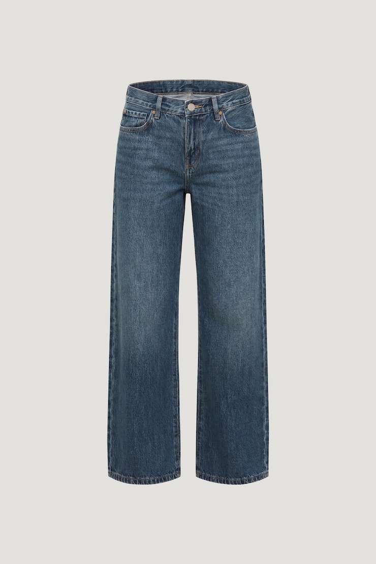 Jules Relaxed Low Rise Straight Leg Jeans Medium Indigo / Aspen Blue large