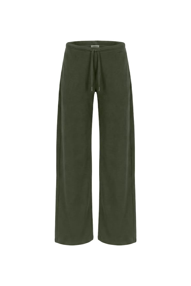 StretchTerry™ Wide Leg Pants, Olive Obsession, large