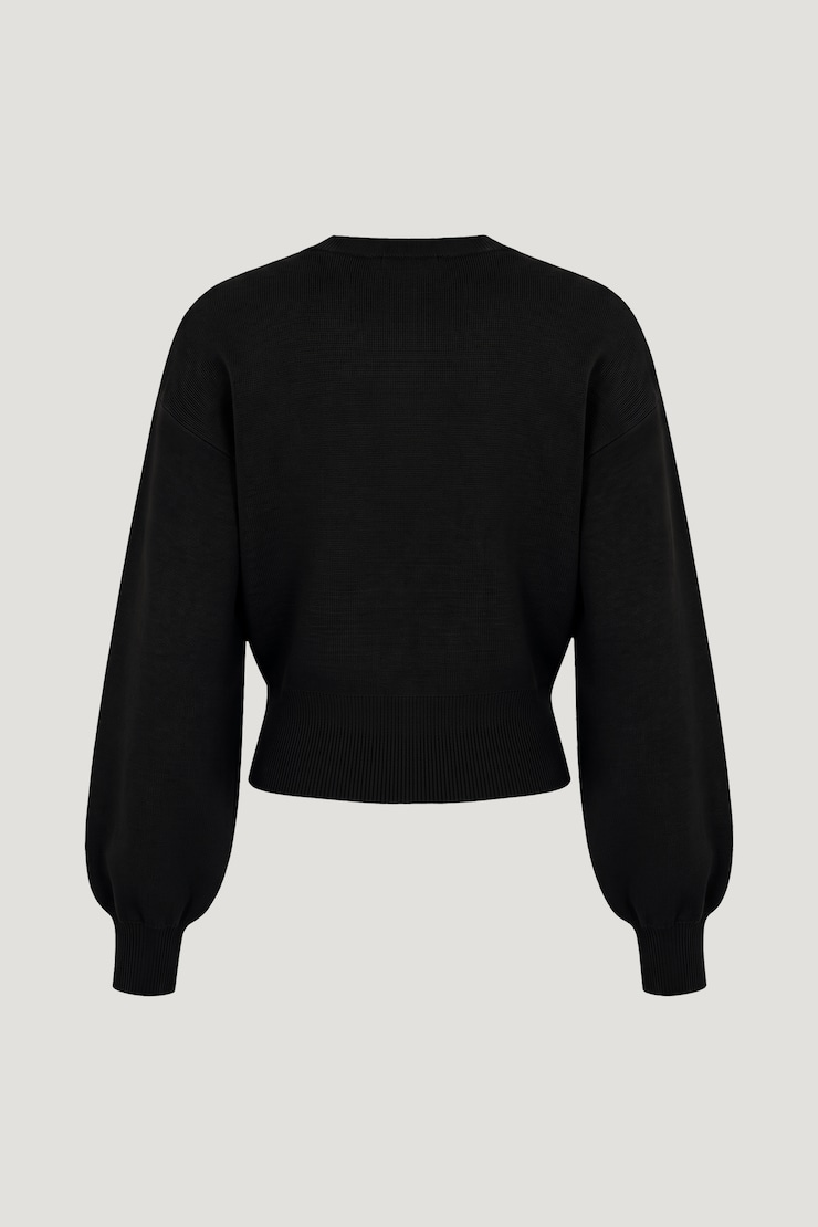 Bea Crewneck Sweater Jet Black large