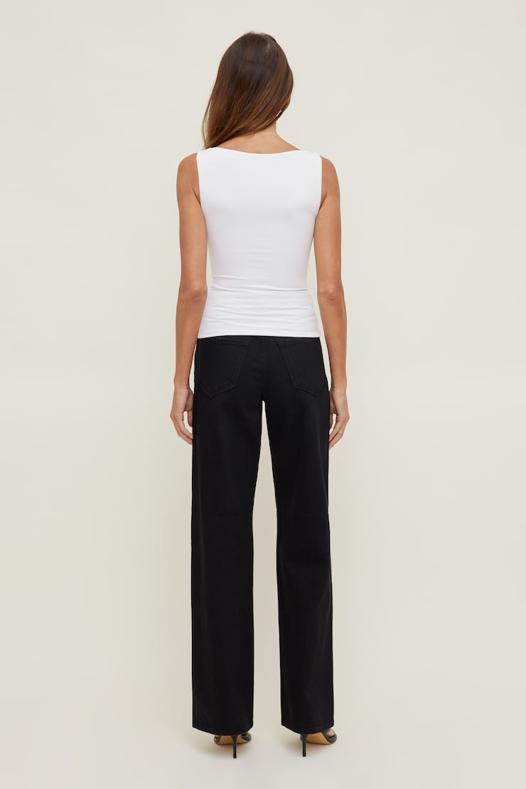 Heidi High Rise Wide Leg Jeans Dark Indigo / Noir large