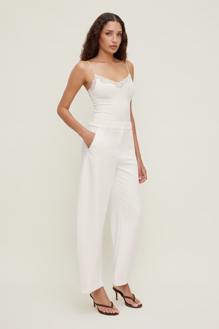Sculpt Lace Trim Bodysuit Calming Off White large