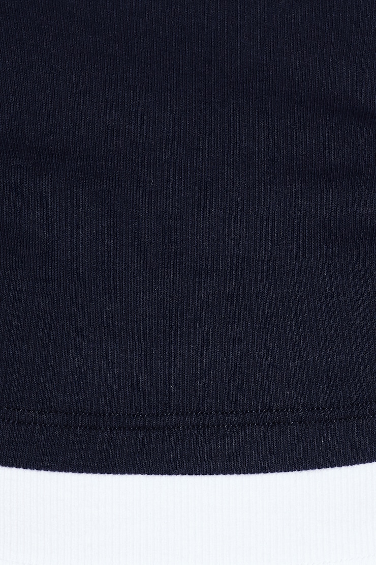 SnatchRib Double Layer Longsleeve Top, Naughty Navy Blue/Bright White, large