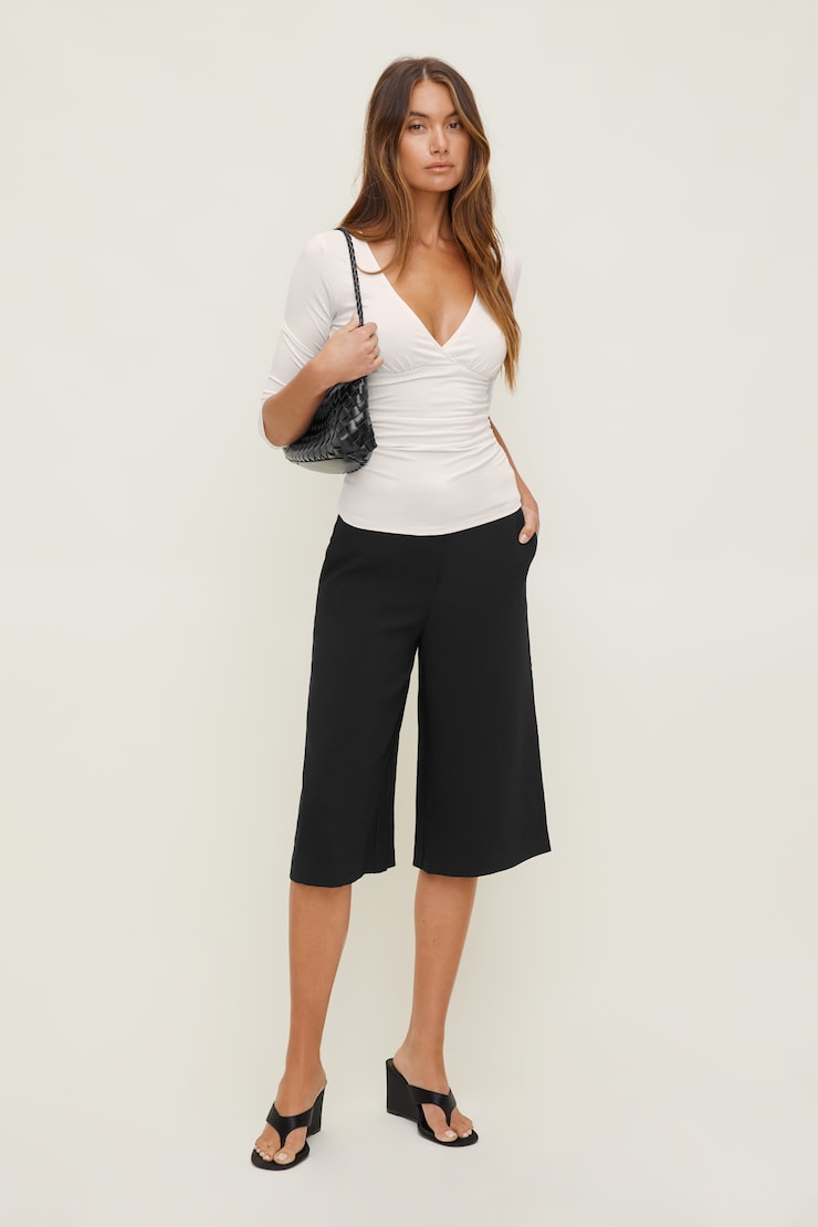 Crepe High Rise Culottes
