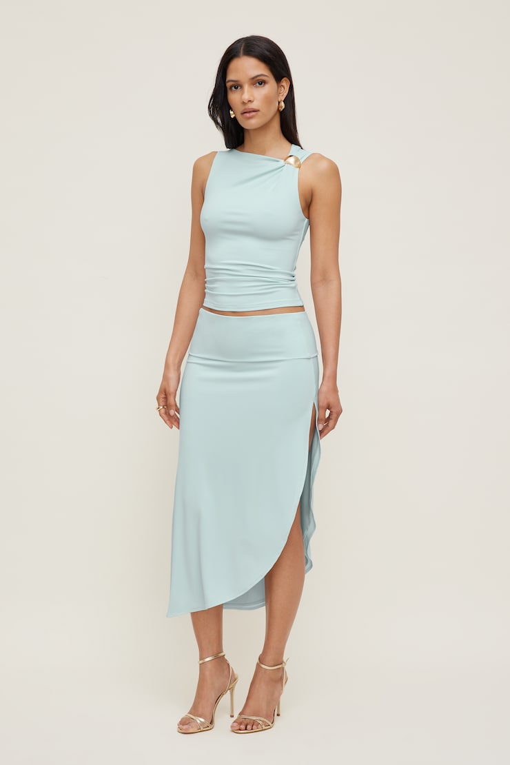 Sculpt Metal Detail Top Wan Blue large