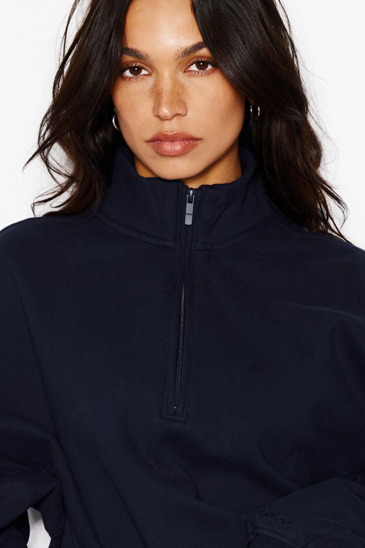 UltraFleece Half Zip Sweatshirt, Naughty Navy Blue, large