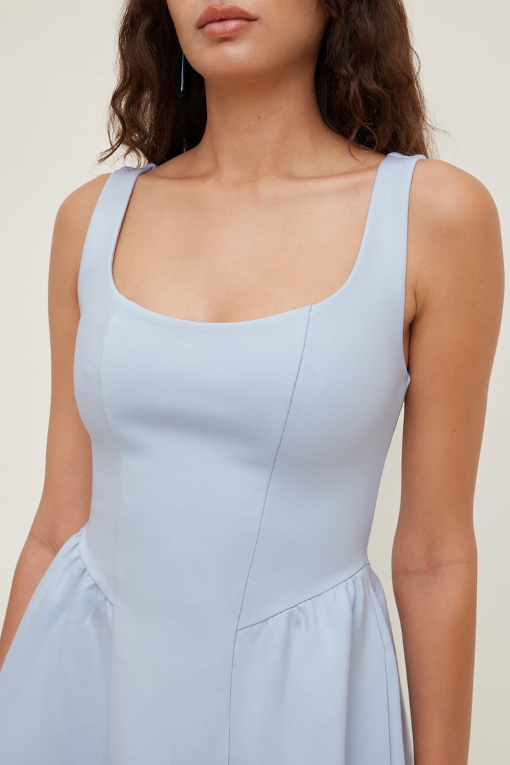 Irina Ponte Midi Dress Heather Blue large