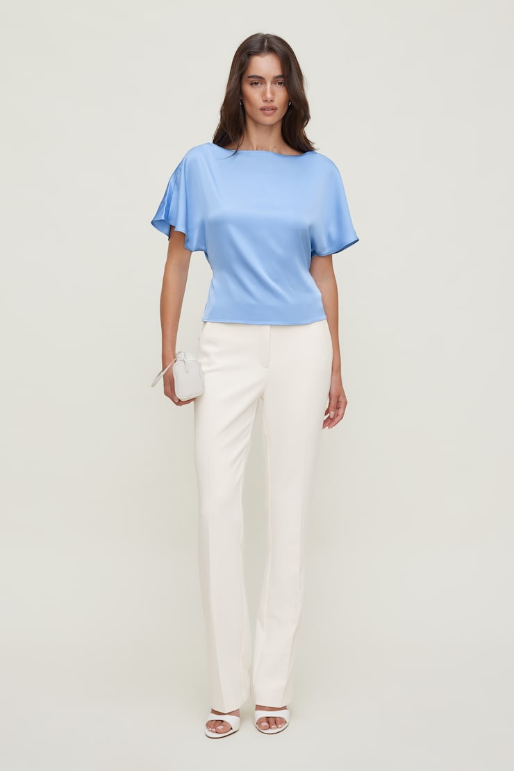 Farra Satin Blouse Bel Air Blue large
